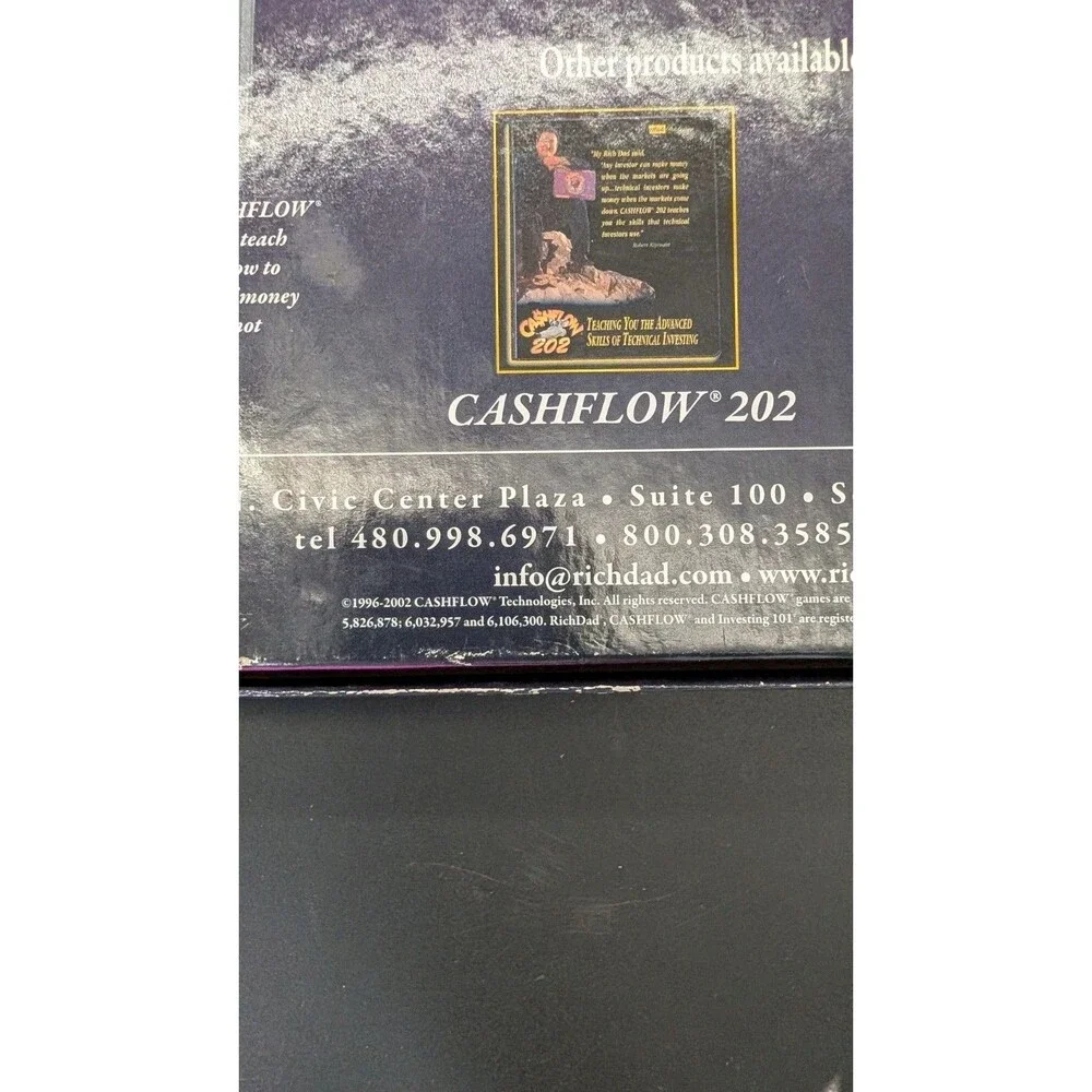 Rich Dad Poor Dad Cashflow Investing 101 Board Game Complete